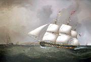 Samuel Walters American Packet VICTORIA off Holyhead oil painting on canvas